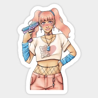 Pastel gun Sticker